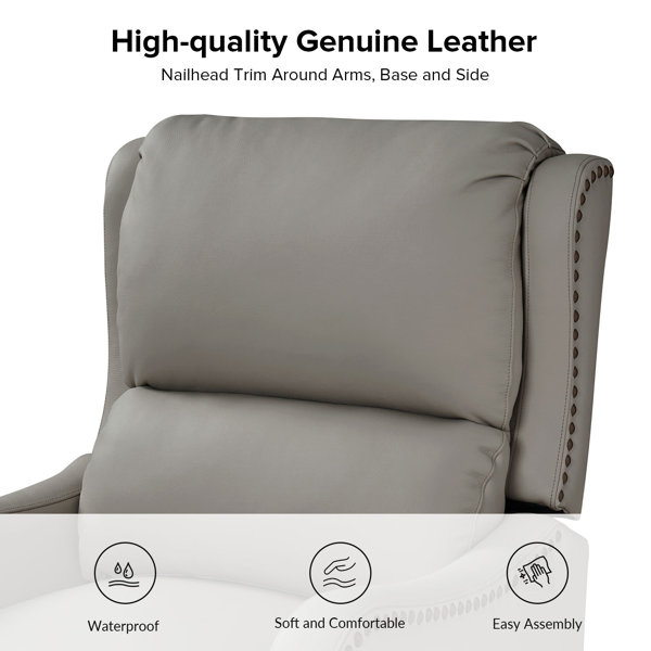 Red Barrel Studio® Bipasha Leather Recliner & Reviews Wayfair